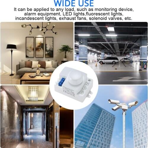 5.8GHz HF System LED Microwave 360 Degree Radar Motion Sensor Light Switch Body Motion Detector High Performance
