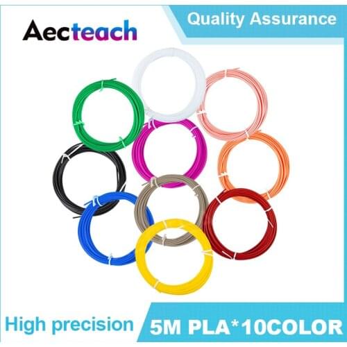 Aecteach 5M 1.75mm 3D Printer ABS Filament Modeling Stereoscopic For 3D Drawing Printer Pen Plastic Rubber Magic Print EM88