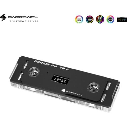 Barrowch RAM Block use for 2pcs/4pcs RAM 2/4 Channel Cooled Radiator with OLED Digital Display Temperature /dynamic color screen