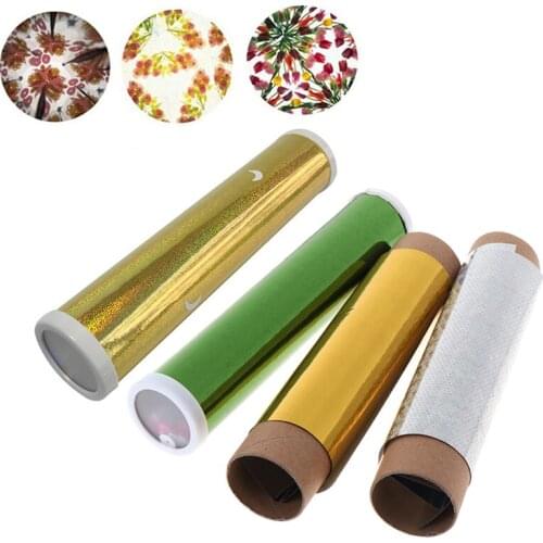 DIY Colored Rotating Kaleidoscope Kits Science Experiment Educational Craft Kid Brain Hands-Eyes Cooperation Training Toy