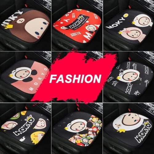 Breathable Car Seat Cover Front Rear Cartoon Non-Slip Car Seat Protector Cushion Pad Mat Four Seasons Car Accessories Universal