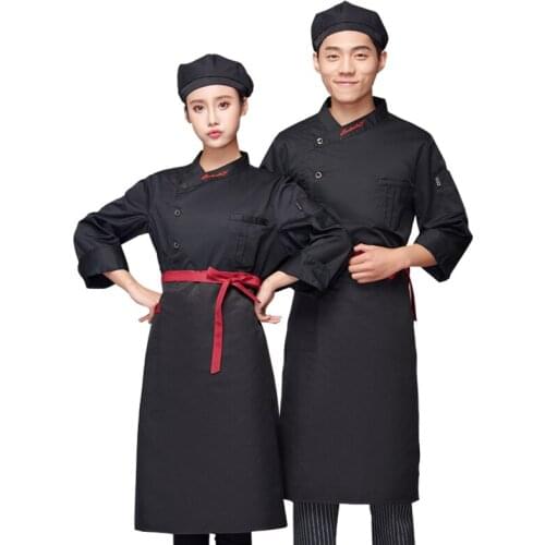 Chefs overalls long-sleeved short-sleeved summer and autumn thick men and women cake shop overalls baking chef clothes uniforms