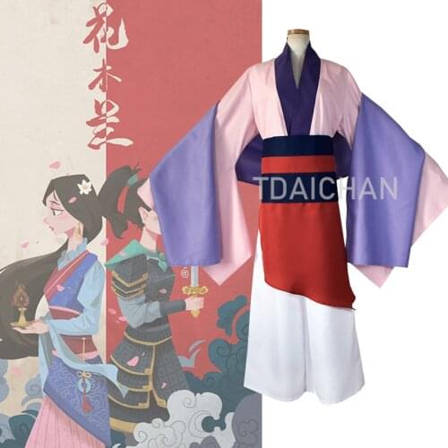 Hua Mulan Cosplay Costume Dress for Girls Women Halloween Stage Costumes Chinese Traditional Costumes Pink Hanfu Dress Cute
