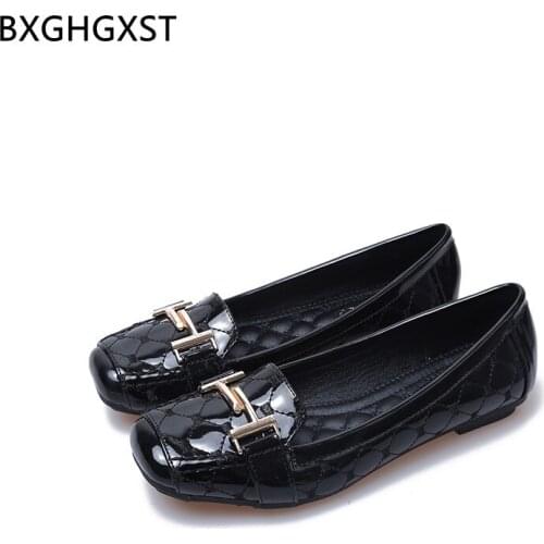 Patent Leather Square Toe Loafers Women Leather Casual Shoes Slip on Shoes for Women Korean Fashion Woman Flats Chaussure Femme