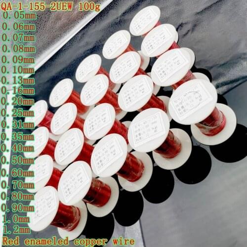 Qa-1-155 Magnet Wire 0.13mm 0.16 0.2 0.25mm 100G Red Magnet Wire 0.8 Mm Enameled Copper Wire Magnetic Coil Winding