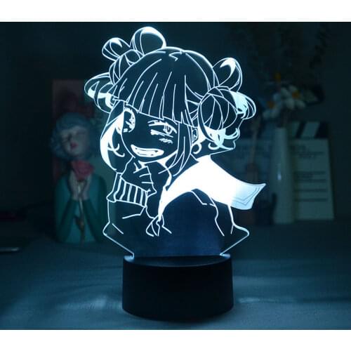 Cartoon 3D Night Light LED Nightlight Anime Desk Lamp My Hero Academia Home Decor Smart Phone Control Kids Friends Birthday Gift