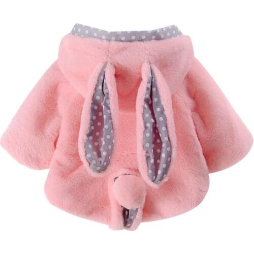 Girls Warm Hooded Outerwear Coat Newborn Clothes Infant Girls Fur Coats Autumn Winter Thick Jackets Baby Coats