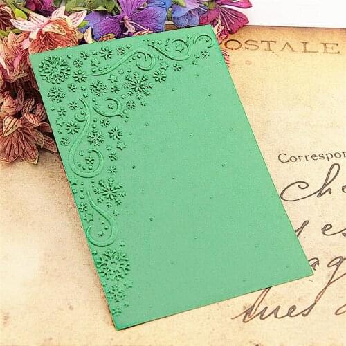 10.5x14.8cm Snow vines Embossed folders Plastic bump Scrapbooking DIY Template Fondant indentation Cake Photo Album Card Make