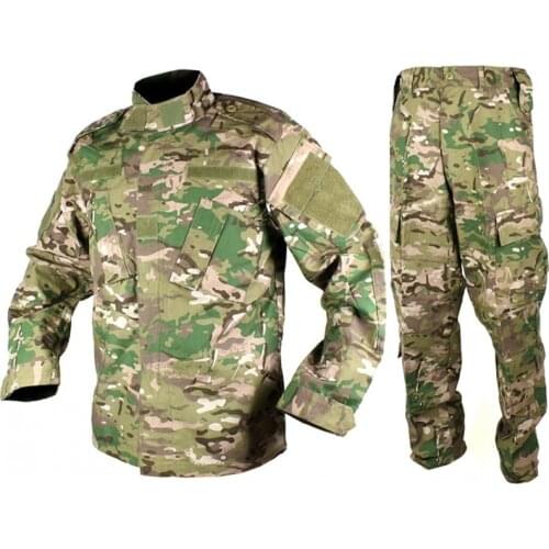 CQC Outdoor Tactical Airsoft Military Army BDU Uniform Combat Shirt & Pants Set Paintball Hunting Clothing Multicam