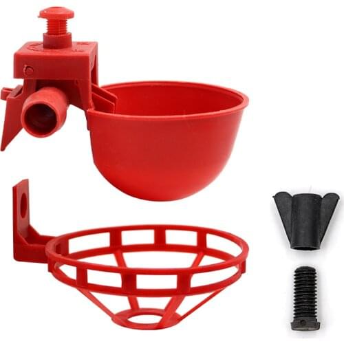 10/15/20 Sets Chicken Waterer Coop Chicken Water Bowl Poultry Bird Drinking Cups Quail Drinker Cup Poultry Farm Animal Supplies