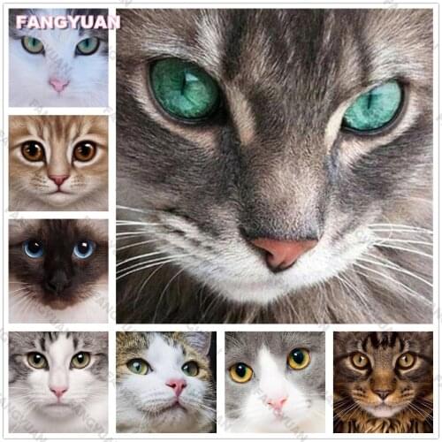 Diy 5D Diamond Painting Art Accessories Cute Kitten Cat Full Drill Diamond Embroidery Mosaic Cross Stitch Kit Picture Home Decor