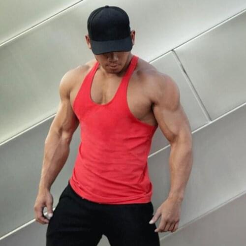 Muscleguys Brand blank clothing fitness tank top men cotton sleeveless shirt bodybuilding vest solid tracksuits muscle clothes