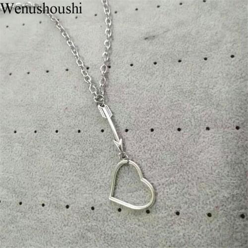 45/50/60/70cm O chain vintage arrow heart necklaces women DIY match love necklace men drop ship ok di169 di168