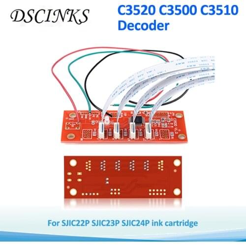 For EPSON C3520 C3500 C3510 Decoder Use For SJIC22P SJIC23P SJIC24P Cartridge For EPSON TM-C3520 C3510 ColorWorks C3500 Series