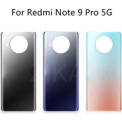For Xiaomi Redmi Note 9 Pro 5G Battery Back Cover Rear Door Housing Side Key Replacement Repair Spare Parts