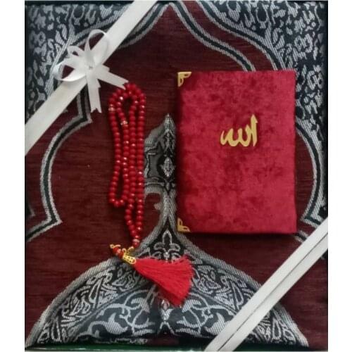Prayer mat Set Burgundy muftubey