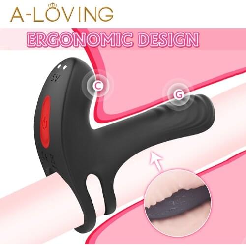 Scrotum Penis Massager Ring Long Lasting Erection Penis Vibrator Male Chastity Cage Testicle Bondage Vibrators for Couples
