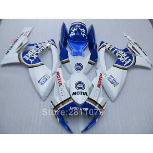 Injection mold free customize fairing kit for Suzuki GSXR600 06 07 blue white farings set GSXR 750 2006 2007 TY26