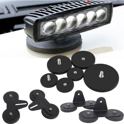 Neodymium Magnet Disc Rubber Costed Car LED Light bar Camera Headlight Spotlight Roof Car Mount Magnetic led bar sucker brackets