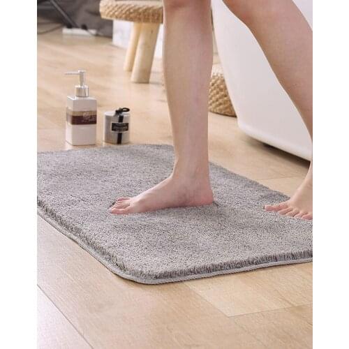 Non Slip Door Mat for Bathroom Soft Cake Plush Water Absorption Bathroom Carpets Wear Resistant Kitchen Bedroom Entrance Rug