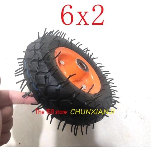 Newest 6x2 Tire Tyre with Rim 6 Inch 6*2 Pneumatic Wheel Pump Trolley Cart Wheel Roller Caster Wheel Caster