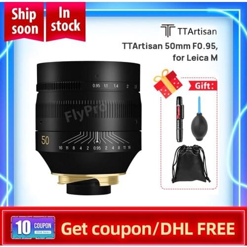 TTArtisan 50mm F0.95 Full Fame Lens Camera Lens for Leica M-Mount Cameras Like Leica M-M M240 M6 M7 M8 M3 M9 M9p M10