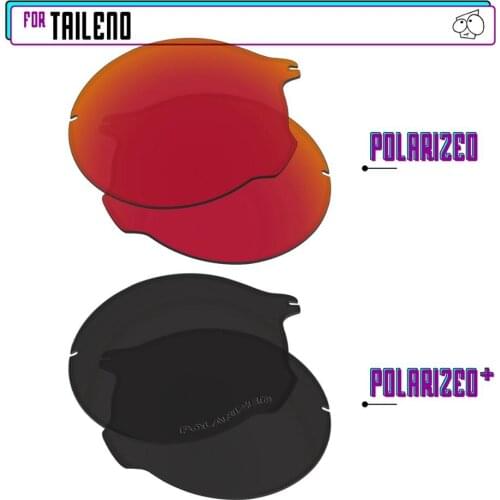 EZReplace Polarized Replacement Lenses for - Oakley Tailend Sunglasses - Black P Plus-Red P