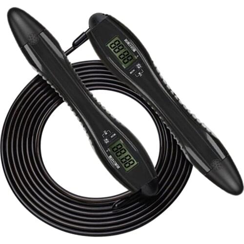 2.8m Sturdy Braided Steel Wire Jump Rope Digital Counting Jumping Rope Adjustable Skipping Rope For Fitness Workout Leg Training