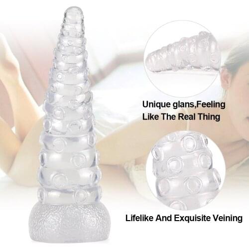 Transparent New Super Big Anal Plug With Suction Super Huge Butt Plug Masturbator Prostate Anal Sex Toys For Couples