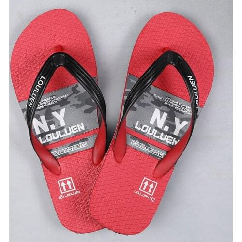 Summer New Fashion Simple Casual Home Furnishing Youth Flip Flops Trend Soft Bottom Non-Slip Wear-Resistant Beach Mens Slippers