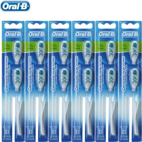 Oral B Replaceable Toothbrush Heads Dual Clean for Cross Action Electric Toothbrush Compatible Deep Clean 12 Heads=6 Packs
