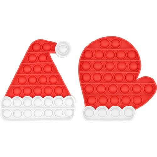 Funny Christmas Push Bubble Antistress Relaxing Decompression Reliver Pressure Adult Kids Sensory Squeezing Toys dropshipping#22