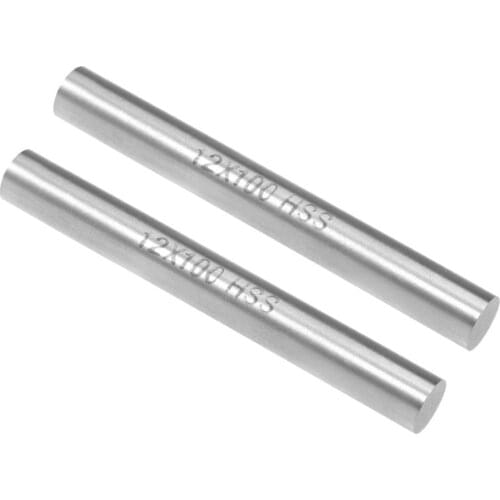 Round Steel Rod, HSS Bar Stock Tool 100mm Long, for Shaft Gear Drill Lathes Boring Machine Turning Miniature Axle 2pcs