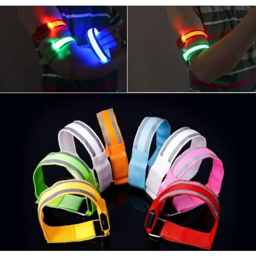 Reflective LED Light Armband Arm Strap Safety Belt For Night Cycling Running L4MD