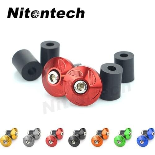 Universal 7/8"22mm CNC Aluminum Motorcycle Handlebar Bar Ends Hand Grip Plug Sliders For Kawasaki Z900 KTM Duke 125 200 390 250