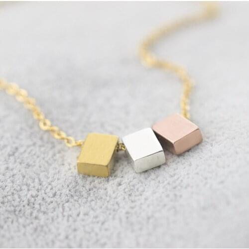 GORGEOUS TALE Stainless Steel Tiny Bar Necklace Geometric Mini Water Drop Pendant Necklace for Women Circle Round Necklace