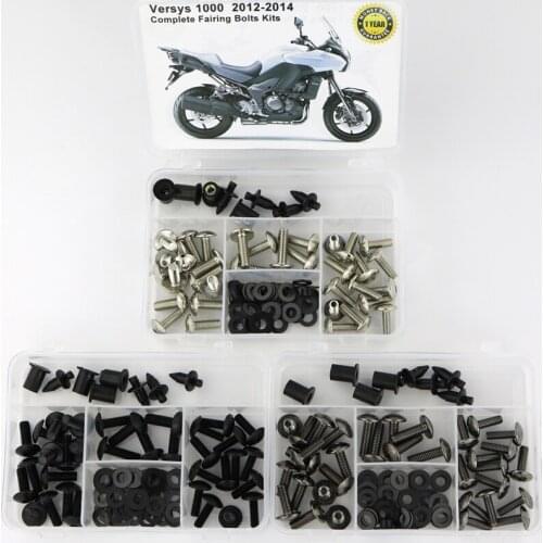 Fit For Kawasaki Versys 1000 2012 2013 2014 Motorcycle Complete Full Fairing Bolts Kit Side Covering Screws Speed Nuts Steel