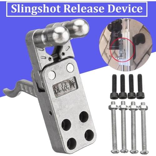 1Set Stainless Steel Slingshot Release Device With Screws DIY Catapult Trigger Durable Wristband Shot Bow Accessories