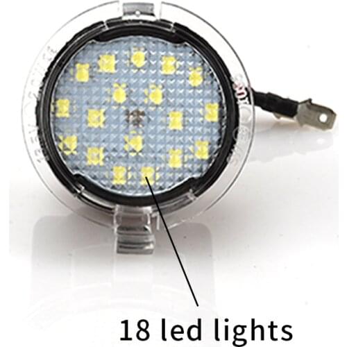 1PCS Auto LED lamp 12V 3W rearview mirror puddle light Projector Shadow Lamp white Ford Mondeo edge EXPLORER TAURUS F-150 LED