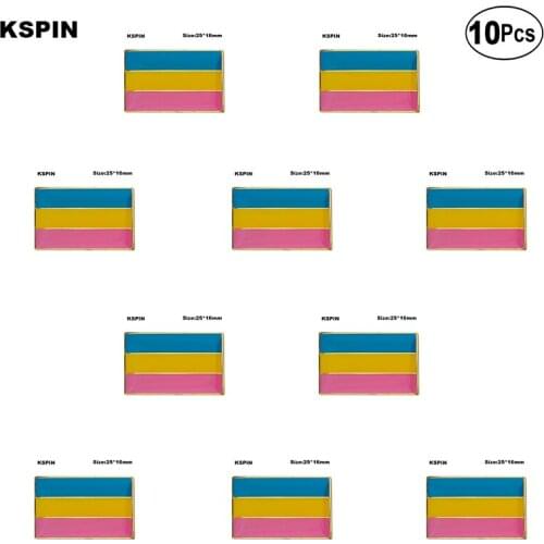 Pansexual pride Lapel Pin Flag badge Brooch Pins Badges 10Pcs a Lot