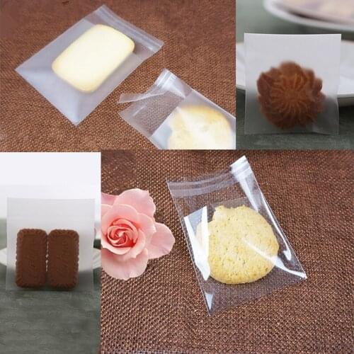 100PCS Transparent Open Top Small Plastic Bags for Candy Lollipop Cookie Wedding Party Multicolor Choose Packaging Snack Opp Bag
