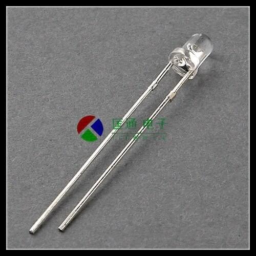 3mm white hair red highlight long lamp beads 3AR4UC12 red LED light emitting diode factory direct sales