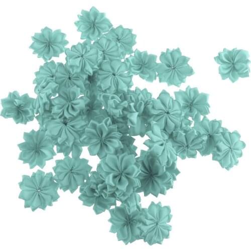 50x Rose Flowers DIY Kit Baby Headband Hair Tie DIY Dress Jewelry Wall Decor