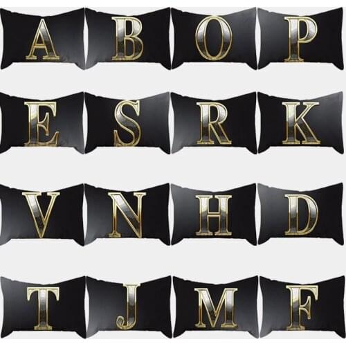 Black Gold Cushion Cover 30x50 Polyester Sofa Cushions Pillowcase Decorative Throw Pillows Cover Nordic Home Decor Pillow cases