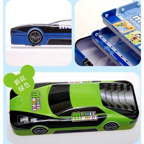 Children Schoolboy stationery pencil box boys creative multifunction car pencil case tin multilayer FREE SHIPPING