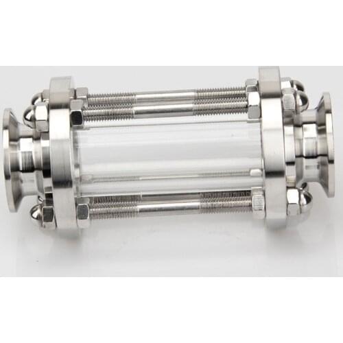 304 Stainless Steel Fitting 1-1/2 Tri Clamp Clover Sanitay Flow Sight Glass Diopter Fit 38mm Pipe OD SUS Homebrew Diary Product