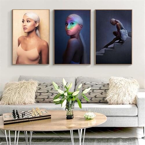 Wall Art Pictures for Bedroom Decoration Canvas Print Girl Poster Sexy Women Ariana Grande Poster Modern Paintings Home Decor