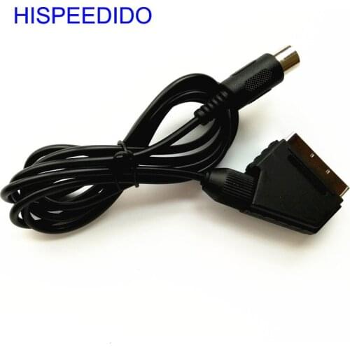 HISPEEDIDO 50 pcs/lot 1.8m RGB Scart Cable for Sega Mega Drive 1 MD1 RGB cable cord Sega Genesis 1 Console