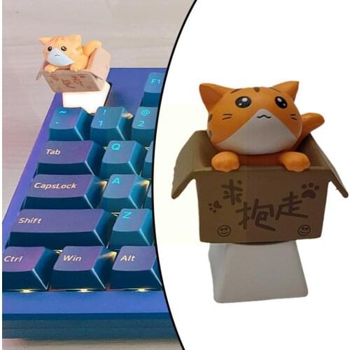 Mechanical Keyboard Custom Keycap 3D Cute Cartoon Cat Keys Gaming Anime Accessories Caps F5D1