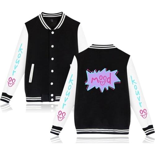 Mood Baseball Jacket Coat Print Fashion Hip Hop Men Women Hoodie Sweatshirts Tops Long Sleeve Sport Harajuku Hoodies Jackets 4XL